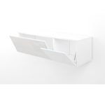 TV Lowboard 120 cm - Weiß Hochglanz - Sideboard Wandschrank Fernsehschrank Wohnwand Hängeschrank