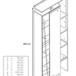 Standvitrine Hochschrank Lissabon, Korpus in Weiß matt / Front in Weiß Hochglanz