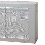 Design Sideboard mit LED Beleuchtung Hochglanz Weiß Pharao24