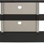 ONUX TV-Rack Möbel Board LCD LED Medienboard Lowboard Tisch Alu Glas Schwarzglas
