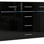 Kommode STUTGART Wohnzimmerschrank Sideboard mit LED RGB beleuchtung