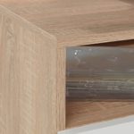 TV-Lowboard Fernsehschrank Fernsehtisch RASANT | Eiche Sonoma | weiß | 95x35x36 cm
