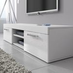 TV Möbel Lowboard Schrank Ständer Mambo weiß matt/weiß hochglanz 160 cm