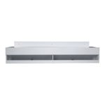 Homcom® TV Lowboard LED Fernsehtisch TV Board Fernsehschrank mit Beleuchtung Wandmontage, MDF, hochglanz, weiß/schwarz, 180x40x30cm (weiß)