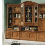 Anbauwand Wohnwand Eiche rustikal Wohnzimmerschrank Schrank Wohnzimmer