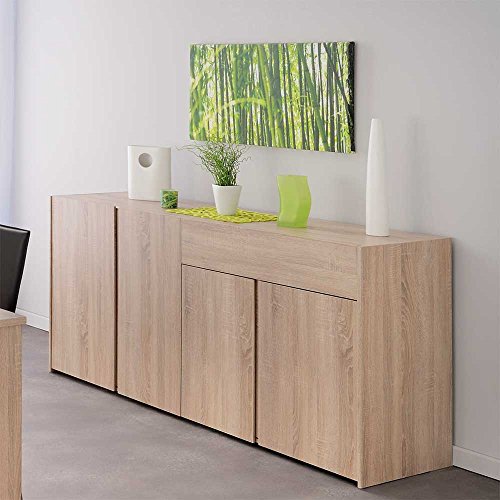 Esszimmer Sideboard in Eiche Sonoma Grifflos Pharao24