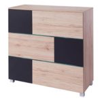 JUSThome AD III LED Kommode Sideboard Schrank (HxBxT): 100x100x41 cm mit Farbauswahl