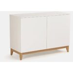 JUSThome Blanco Kommode Sideboard Schrank (HxBxT): 85x120x48 cm Weiß Eiche