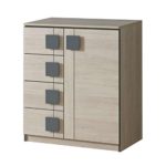 JUSThome Gumi G III Kommode Sideboard Wohnzimmerschrank Santana Eiche 95,5x80x40 cm