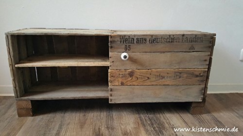 ''Mini Moviestar" - TV-Tisch / Sideboard aus alten Weinkisten