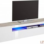 TV-LOWBOARD WOHNZIMMER ANBAUWAND BETON-OPTIK MATT WEIß HOCHGLANZ NEU 486344