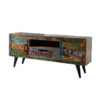 TV Lowboard im Shabby Chic Design Braun Bunt Pharao24