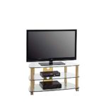 TV Rack in Messingfarben mit Rollen Pharao24