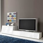 TV Wohnwand in Weiß Hochglanz modern (2-teilig) Pharao24