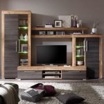 Wohnwand »GEGO231« Nussbaum-satin Nachbildung