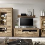Wohnwand Nussbaum satin