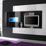 Wohnwand TV Design Primera 4 weiß und schwarz