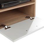 TV-Lowboard Fernsehschrank Fernsehtisch RASANT | Eiche Sonoma | weiß | 95x35x36 cm