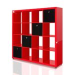Raumteiler Mexx Bücherregal Regal Rot Hochglanz 16 Fächer 4 x 4 B-Ware