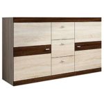 JUSThome Dino Kommode Sideboard Wohnzimmerschrank Eiche | Eiche I (HxBxT): 86x150x40 cm