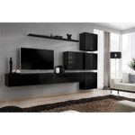 JUSThome SWOTCH IX Wohnwand Anbauwand Schrankwand (HxBxT): 160x330x40 cm große Farbauswahl
