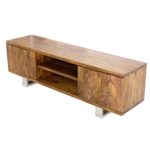 Massives Edelholz TV-Board Sheesham Palisander FIRE & EARTH Stone Finish Fernsehtisch Holzschrank Massivholz