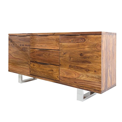 Massives Sideboard Sheesham Palisander FIRE & EARTH Stone Finish 160cm