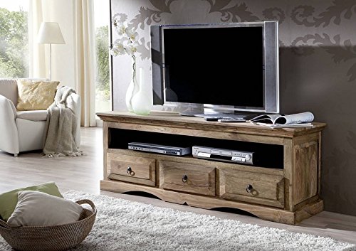 Massivmöbel Kolonialstil Palisander geölt TV-Board Sheesham grau Kolonial massiv Holz Möbel Robin #43