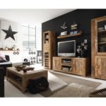 Massivum Wohnwand Chennai Mango, Holz, natur, 40 x 65 x 178 cm