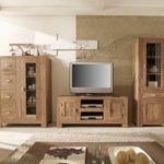 Massivum Wohnwand Monrovia hell, Palisander / Holz, natur, 45 x 100 x 145 cm