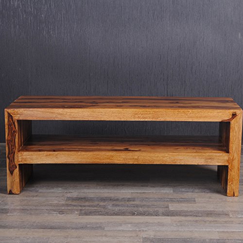 SHEESHAM MASSIVHOLZ COUCHTISCH Kasi PALISANDER WOHNZIMMER TISCH TV-BOARD NATURAL (140cm)