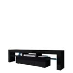 TV Board Lowboard Toro, TV Lowboard mit Grifflose Öffnen, Unterschrank, Sideboard Mediaboard, Fernsehschrank, Mediaboard