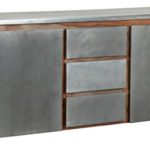 The Wood Times Sideboard Vintage Wohnzimmerschrank Massiv Odisha Sheeshamholz, FSC Zertifiziert, BxHxT 175x85x45 cm