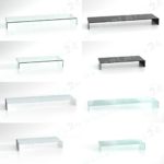 DURATABLE® TV Glasaufsatz Glastisch LCD Tisch Aufsatz Monitorerhöhung Fernsehtisch Glas Schrankaufsatz Aufsatz Fernseher Erhöhung - VERSCHIEDENE GRÖSSEN in Klarglas Satiniert Schwarz Superweiß