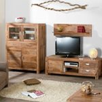 Massivum Torino Wohnwand, Holz, braun, 45 x 120 x 140 cm