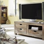 Palisander Holz massiv Lowboard Sheesham Massivmöbel Nature Grey #0115