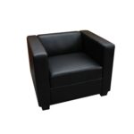 Sessel Loungesessel Lille ~ Leder, schwarz