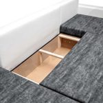 Ecksofa Sofa Couchgarnitur Couch Rumba Style! Wohnlandschaft mit Schlaffunktion und Bettkasten, Ecksofa in U-Form, Polstermöbel, Farbauswahl, Kissen-set (Alova 04 + Alova 46)