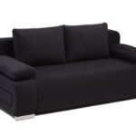 B-famous Schlafsofa Ulm-FK Mikrofaser, schwarz  200x91 cm