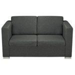 vidaXL 2-Sitzer Sofa Polstersofa Loungesofa Couch Sitzmöbel Stoff Dunkelgrau