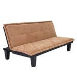 3er-Sofa Alessandria, Couch Schlafsofa Gästebett Bettsofa ~ Mikrofaser, braun