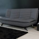 AC Design Furniture 47395 Schlafsofa Jasper, Bezug Stoff dunkelgrau, Füße Metall verchromt, Liegefläche: ca. 196 x 123 cm