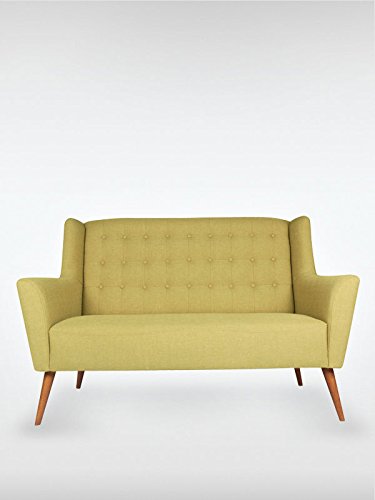2-Sitzer Vintage Sofa Couch-Garnitur Westhampton almond gruen 150 x 73 x 95