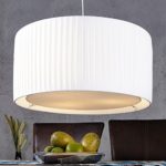 CAGÜ - DESIGN PLISSEE HÄNGELAMPE HÄNGELEUCHTE [LOOP] WEISS RUND 65cm Ø