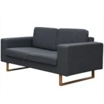 vidaXL Sofa Polstersofa 5-Sitzer Stoffsofa Loungesofa Couch Wohnzimmer Möbel Dunkelgrau