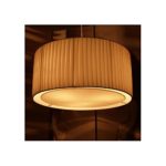 CAGÜ - DESIGN PLISSEE HÄNGELAMPE HÄNGELEUCHTE [LOOP] WEISS RUND 65cm Ø