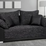 B-famous Schlafsofa Mailand-FK Materialmix Struktur und Kunstleder , schwarz-anthrazit  225x91cm