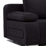 B-famous Schlafsofa Ulm-FK Mikrofaser, schwarz  200x91 cm