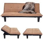 3er-Sofa Alessandria, Couch Schlafsofa Gästebett Bettsofa ~ Mikrofaser, braun