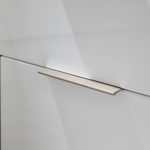 10-tlg Wohnwand in Hochglanz weiß/grau mit Akustik-Fächern und LED-Beleuchtung, Gesamtmaß B/H/T ca. 330/190/51 cm